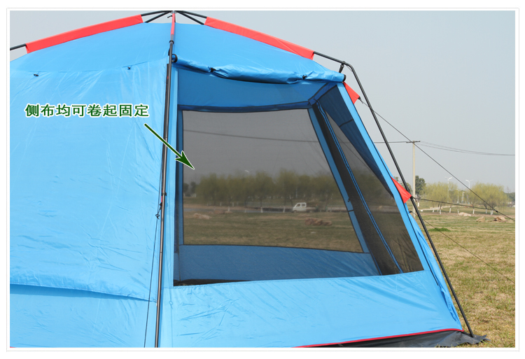 Cheap Goat Tents UV Hexagonal Outdoor Camping Huge Tent 8 12 Person Rainproof Anti Mosquito Hiking Tent Awning Garden Pergola Car Beach Awning Tents 
